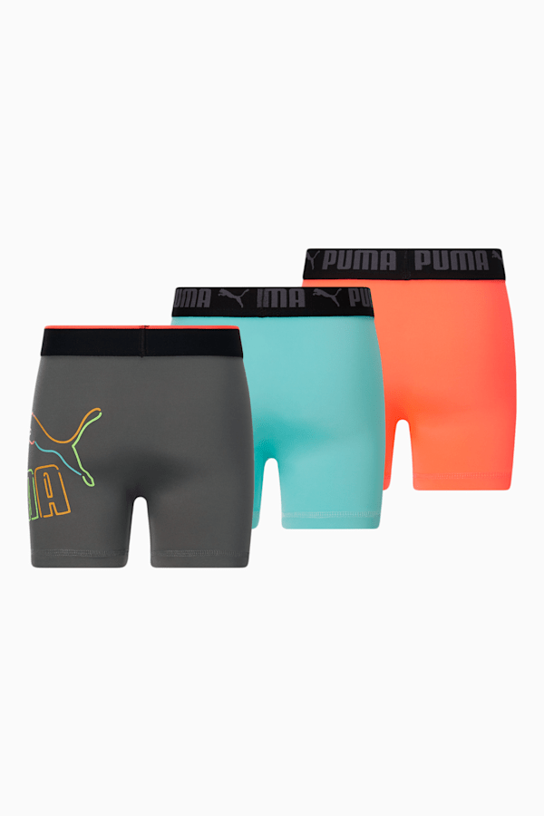 PUMA Boys' 3 Pack Cotton Boxer Brief, Blue/Grey/Orange, Small : :  Clothing, Shoes & Accessories